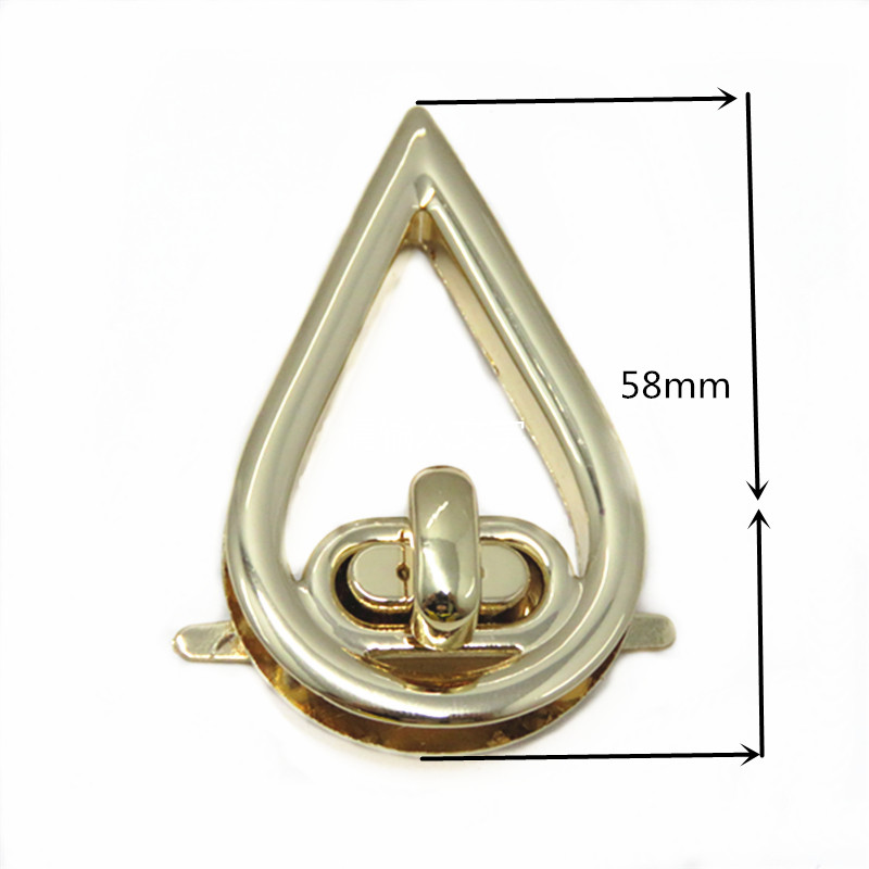 Gold Handbag Hardware Metal Turn Lock